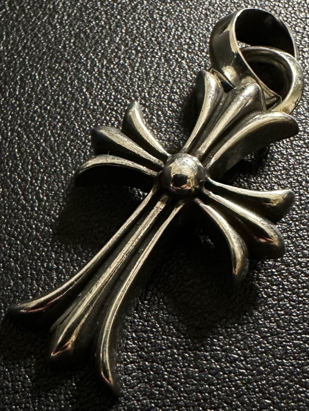 Chrome Hearts Small Cross Bale Pendant 925 Sterling Silver 13.2g